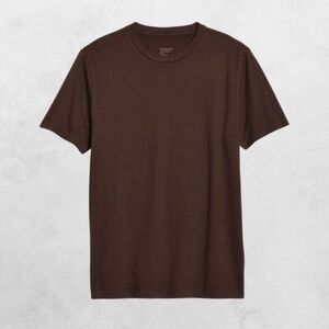 Old Navy Pullover Tee Short Sleeves Scoop Neck Straight Hem Cotton Brown Men's M